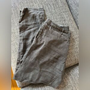 Gray Linen Blend Pants / Quaker Marine Supply Size 34